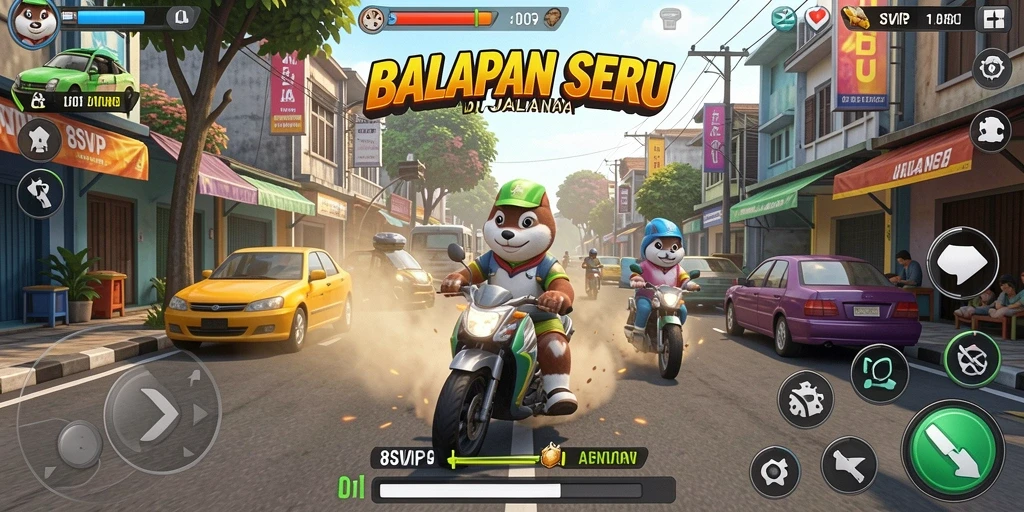 Gameplay balapan seru di 8SVIP dengan mobil yang cepat.