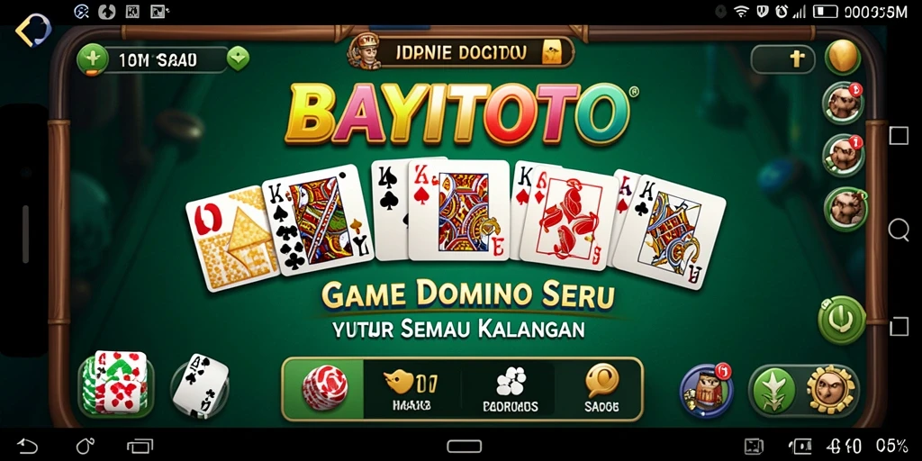 Screenshot main game BAYITOTO dengan tampilan kartu domino yang menarik.