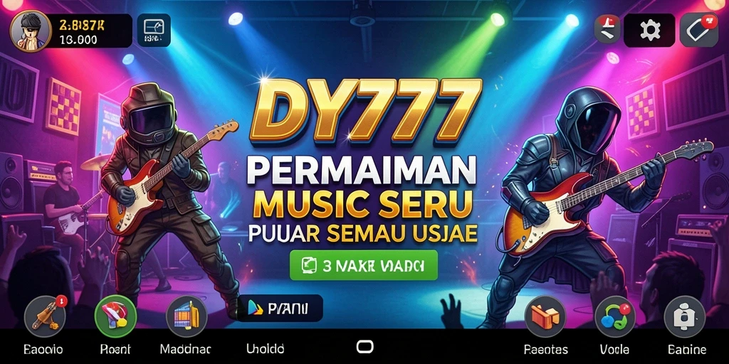 Screenshot gameplay DY777 menampilkan tantangan musik yang seru.