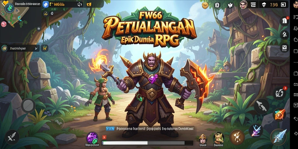 Gameplay FW66 menunjukkan pertarungan epik antara karakter di dunia fantasi.