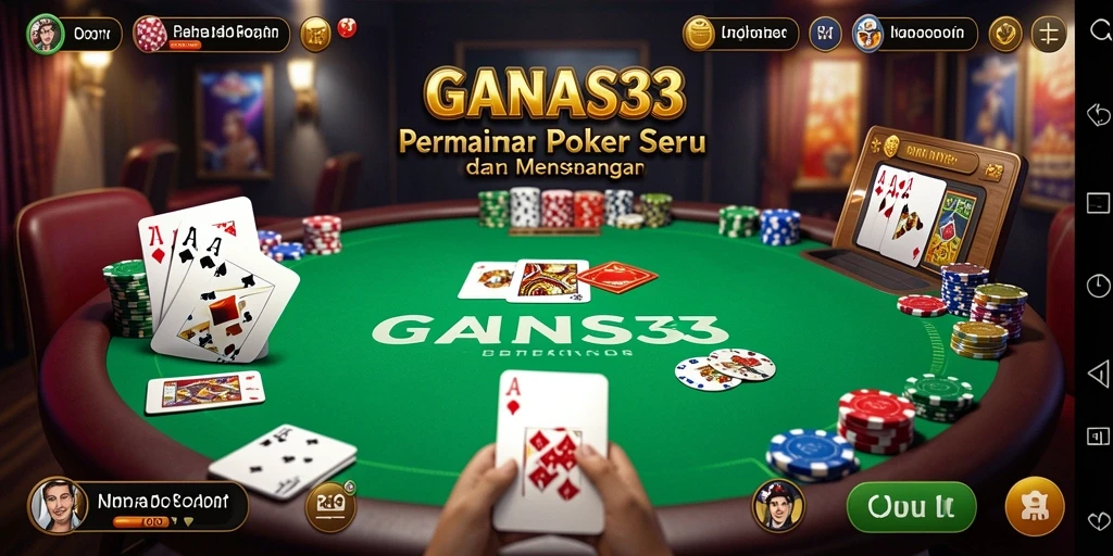 Tampilan gameplay Poker yang menarik di GANAS33.