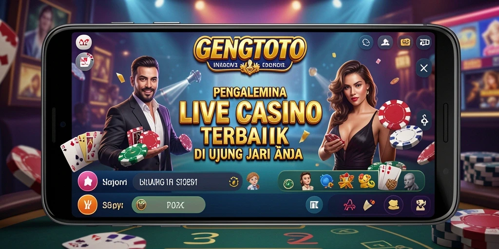 Screenshot GENGTOTO menampilkan dealer profesional dalam aksi di meja Live Casino.