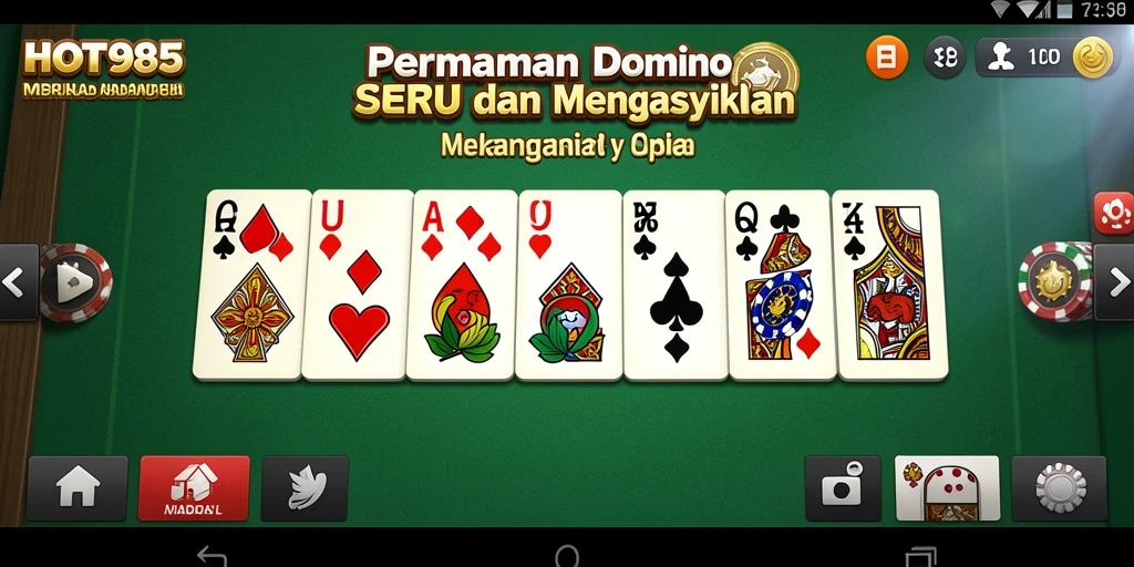Tampilan gameplay seru di HOT985 yang menunjukkan aksi Domino.