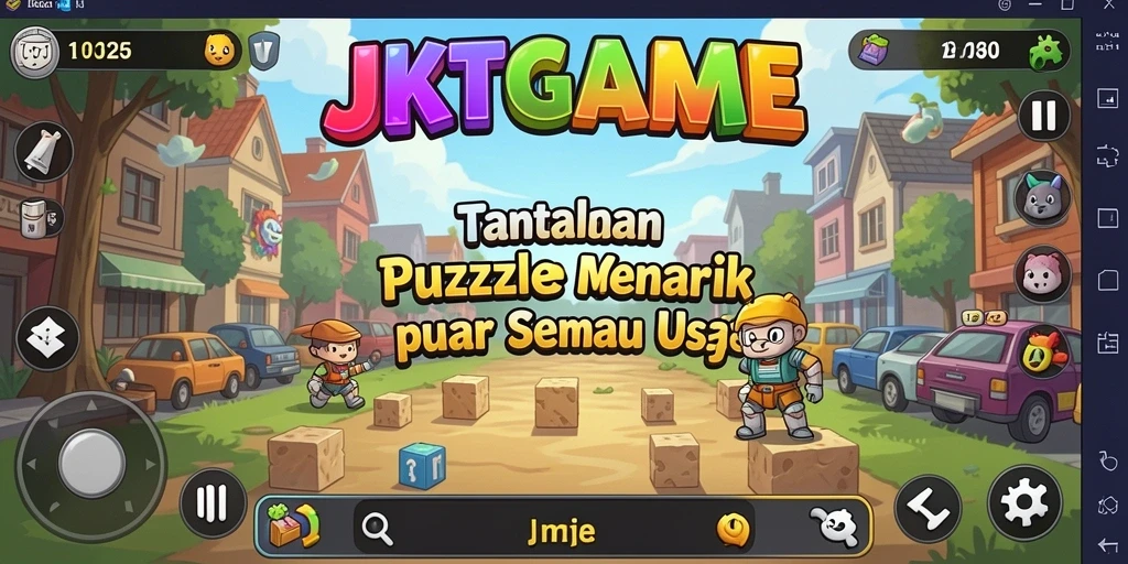 Screenshot gameplay JKTGAME menampilkan tantangan puzzle yang seru.