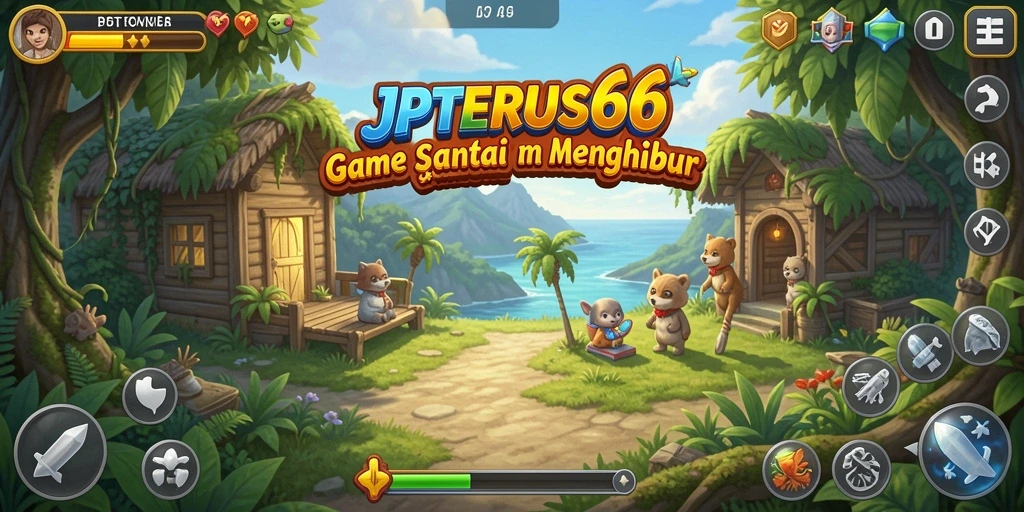 Tangkapan layar gameplay JPTERUS66 yang penuh warna dan menarik.
