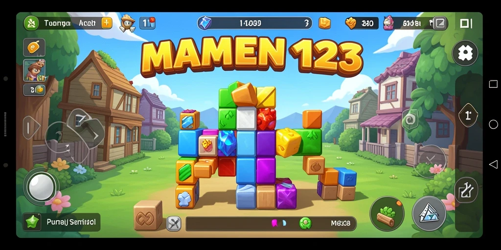 Tampilan gameplay seru di MAMEN123 dengan berbagai tantangan Puzzle.