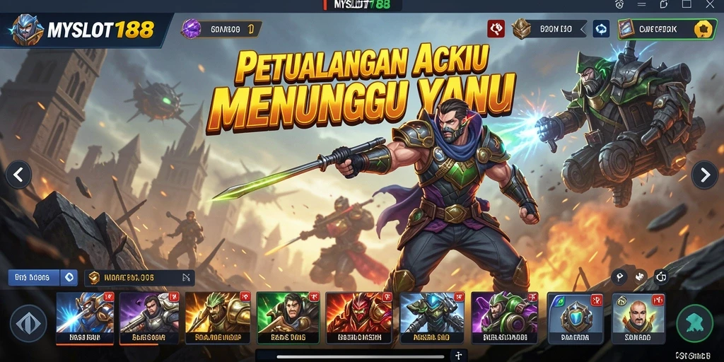 Gameplay aksi MYSLOT188 dengan karakter berani dan menegangkan.