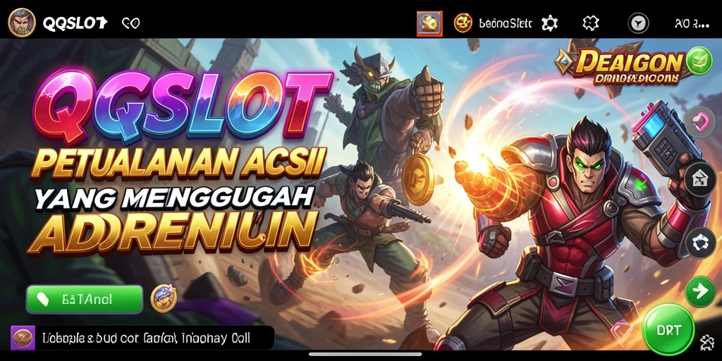 Tampilan gameplay QQSLOT yang menegangkan dan penuh aksi.