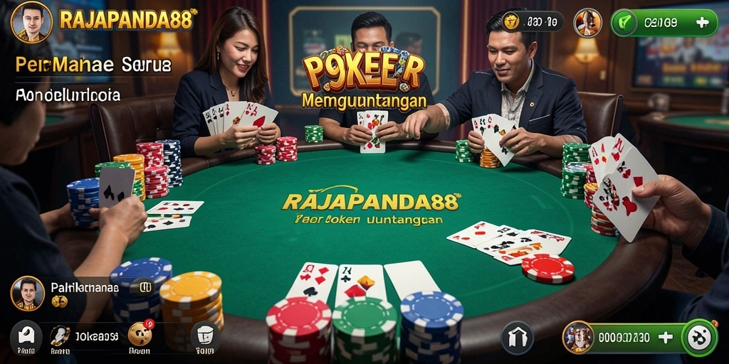 Tampilan permainan poker yang seru di RAJAPANDA88.