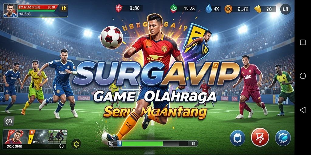 Tampilan gameplay SURGAVIP yang penuh aksi dalam olahraga.