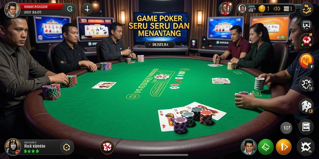 Screenshot utama V07 menampilkan gameplay poker yang seru.